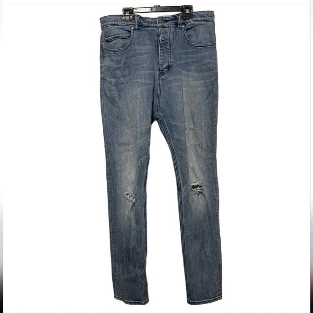 Men's Zanerobe Low Blow Light Wash Distressed Jeans